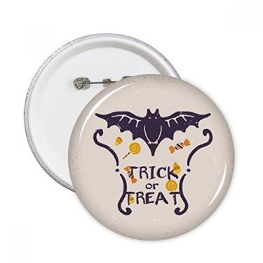 Imagem de Emblema de botão redondo para decoração de Halloween em forma de borboleta, 5 peças