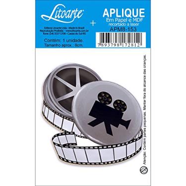 Imagem de Aplique MDF e Papel Litoarte 8 cm - Modelo APM8-153 Rolo de Filme