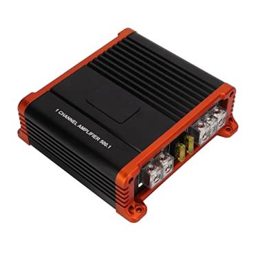 Imagem de Aramox Amplificador de carro, 500 W 2Ω 300 W 4Ω 10 Hz-300 Hz 1 canal de áudio de carro monobloco universal para alto-falantes de carro
