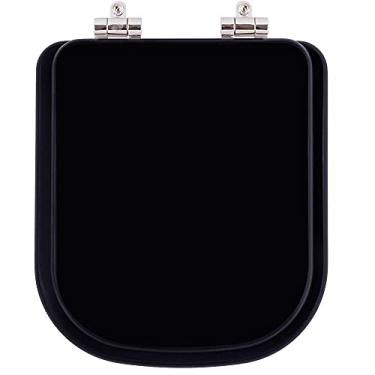 Imagem de Assento Sanitário Poliester Soft Close Debba Onix (preto Fosco) para vaso Roca