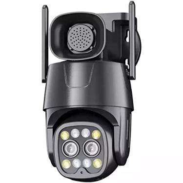Imagem de Camera de segurança wifi externa inteligente w300 entrada pra chip 4G de celular PTZ HD 4MP Com Audio Visão noturna colorida 50Metros (Camera 4MP WiFi Chip 4G)