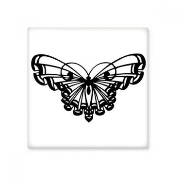 Imagem de Borboleta com asas de babados decalque brilhante azulejo de cerâmica pedra adornada tijolo vitrificado