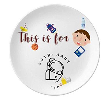 Imagem de Alien Biological Astronauta Conversão Porcelana Prato Jantar Redondo Prato Menino Homem