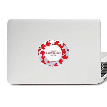 Imagem de Adesivo de notebook com emblema de folha de bordo 4 de julho de 1867 do Dia do Canadá