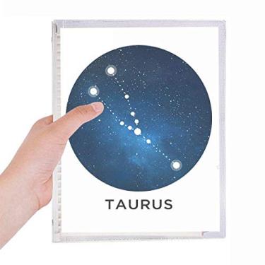 Imagem de Taurus Constellation Zodíaco Caderno Folhas Soltas Diário Recarregável Diário Papelaria