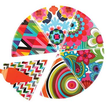 Imagem de French Bull Pratos sortidos - conjunto de 6 peças - louça de melamina, servir, festa, travessa, prato, sobremesa de 20 cm