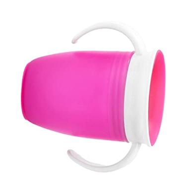 Imagem de Garrafa de Treinamento Infantil, Copo de bebê de Silicone Com Proteção Segura de 360° para Quarto de Carro (Rosa)