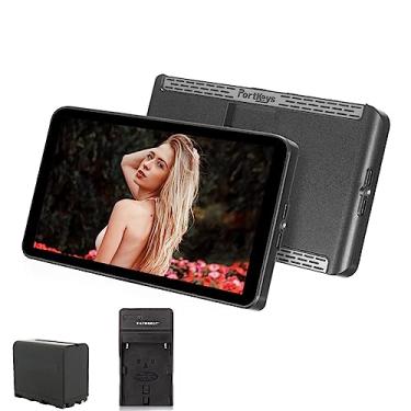 Imagem de Portkeys LH7H +NP970 bateria +carregador Kit, 7 polegadas Touchscreen Camera Monitor 3D LUT 1000 Nits Ultra-Bright Video Monitor, 1920 x 1080 IPS HDMI Field Monitor para câmeras DSLR, Preto