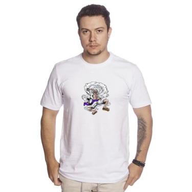 Imagem de Camiseta Masculina De Algodão Monkey D. Luffy One Piece Nika - Steve M