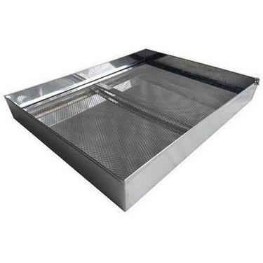 Imagem de Escorredor Fritura Inox Bandeja 40x50x6cm Pastel Salgados