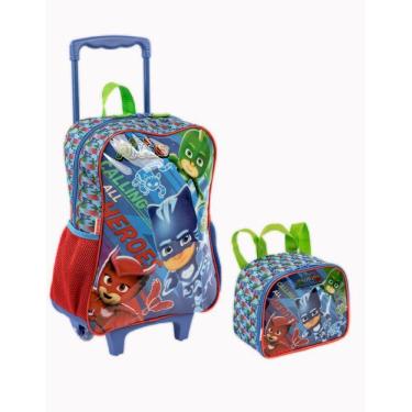 Imagem de Kit Mochila De Roda E Lancheira Pjmasks