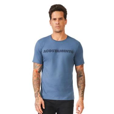 Imagem de Camiseta Acostamento Masculina Manga Curta Azul Petróleo