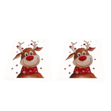 Imagem de VILLCASE 6 Peças Prensa Térmica de Natal ferro de natal em transferências para camisetas roupas coreanas rena adesivos remendos de transferência de calor apliques de natal bordado fragmento