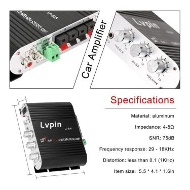 Imagem de HiFi Audio Subwoofer Amplificador de Potência Estéreo