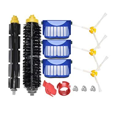 Imagem de PELLYDA Peças de reposição para aspirador de pó IRobot Roomba 600 e 500 séries 694 692 690 680 660 665 651 650 614 595 585 564, kit de acessórios 3 filtros, 3 escovas laterais, 1 par de cerdas e