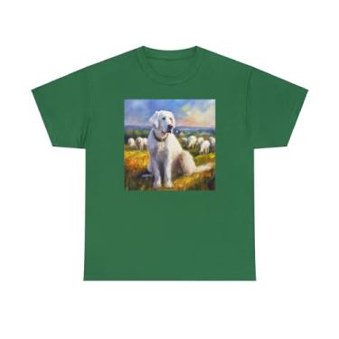 Imagem de Camiseta de algodão pesado unissex Hungarian Kavasz, Turf Green, G