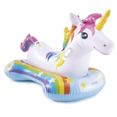 Imagem de Bóia Bote Inflável Infantil Cavalinho Unicórnio 163cm - Intex