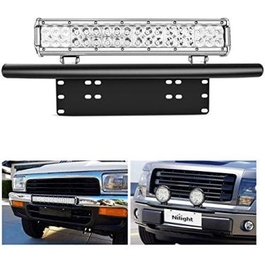 Imagem de Nilight - Suporte de montagem de barra de luz 90021B Suporte frontal para moldura de placa de licença para luzes off-road lâmpadas de trabalho LED, 2 anos de garantia