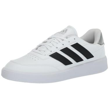 Imagem de adidas Tênis feminino Courtblock, branco/preto/prata metálico., 35