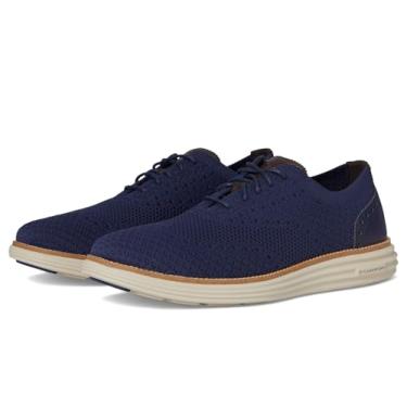 Imagem de Cole Haan Sapato Oxford masculino Originalgrand Remastered Stitchlite, Azul marinho/chocolate escuro/forro prateado, 13 Wide