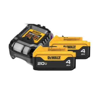 Imagem de Kit 2 bateria  20v xr 4.0ah dcb204 + 1 carregador dcb1102  dewalt