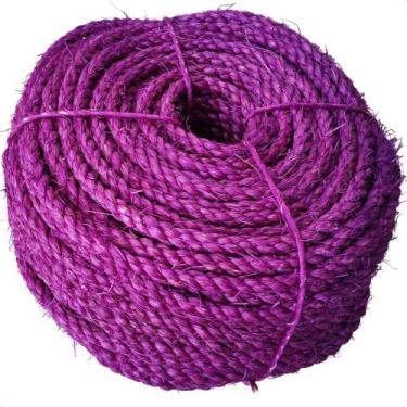 Imagem de Corda De Sisal Roxo 6,5mm 50 Metros Artesanatos - Sisalândia