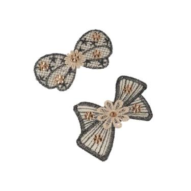 Imagem de 2 unidades de pasta mágica em forma de laço, suporte de cabelo invisível, almofadas fixas, grampos de cabelo, franja, ferramenta de estilo de cabelo