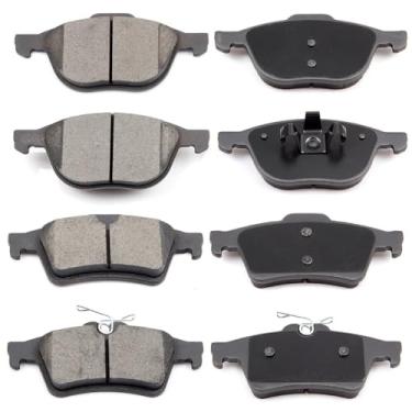 Imagem de ECCPP D1044-7947 D1095-7874 Conjunto de pastilhas de freio a disco de cerâmica dianteira e traseira - adequado para Ford EcoSport 2018, Escape 2013-2016, Focus 2012-2018, Transit Connect 2014-2015