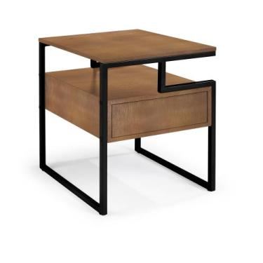 Imagem de Mesa Cabeceira Copacabana em Aço Carbono Preto - Drop mobiliário