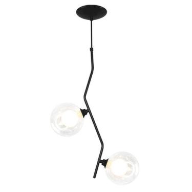 Imagem de Pendente Aro Duplo Angular Jabuticaba Preto Harmony - MARRYLUZ
