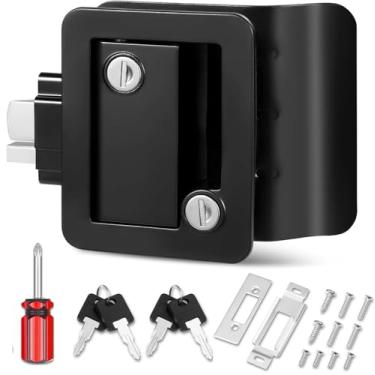 Imagem de Fechaduras de porta de entrada universal Fechaduras de trava Fechadura Fechadura de fechadura de porta de entrada RV Trailers de viagem de RV 2 chaves Trava de porta de entrada universal
