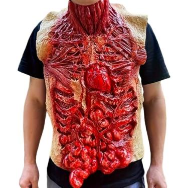 Imagem de x-merry toy Scary Skeleton Costume Halloween Bloody Zombie Decoration Prop Party Horror Zombie Intestine Dress up Helmet Accessory Props