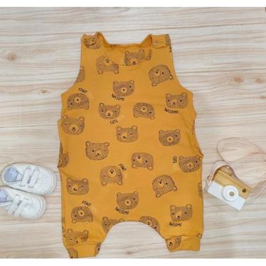 Imagem de Macacão Jardineira Saruel Infantil De Bebê Unissex Com Bolso-Unissex