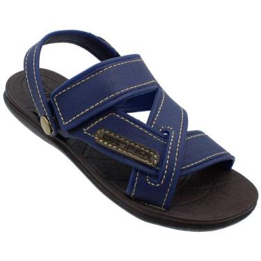 Imagem de Sandália Masculina Infantil Menino Danper Marinho Papete, Azul, 29/30,