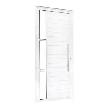 Imagem de Porta Lambril Linha 25 C/Visor C/puxador Branco  - Jr esquadrias preço