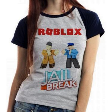 Imagem de Baby look blusa feminina ou Camiseta unissex Roblox Jail Break  - Empó