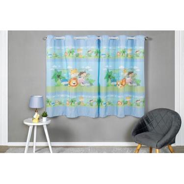 Imagem de Cortina Estampas Quarto Meninos Infantil  2m x 1,5m - Harumi Enxovais,