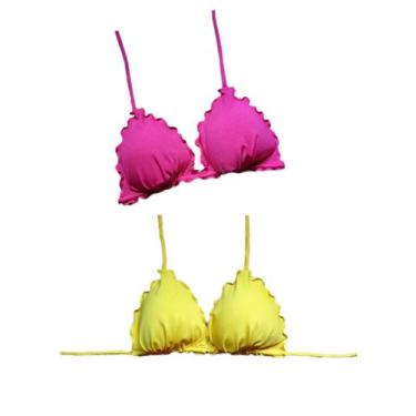 Imagem de Kit com 2 biquíni frufru com bojo parte de cima top - DE UMA MARIA PAR