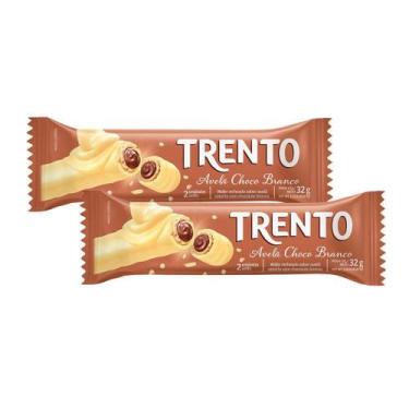 Imagem de Kit 2 Chocolate Trento Avelã com Chocolate Branco 32g