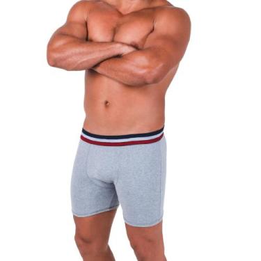 Imagem de Kit C/6 Cueca Boxer Masculino Algodao Long Leg Box Confortavel Revenda