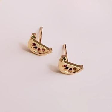 Imagem de Brinco Infantil Melancia - Banho Ouro - ColorFull Acessórios