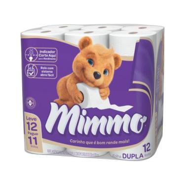 Imagem de Papel Higiênico Folha Dupla Mimmo 12 Rolos 30m
