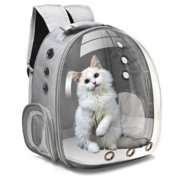 Imagem de Mochila bolsa Transporte Pet Gatos Visão Panorâmica Astronauta Acrílic