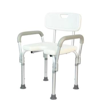 Imagem de Banco de Banho Ajustável com Braços e Encosto Conforto e Segurança  Wi