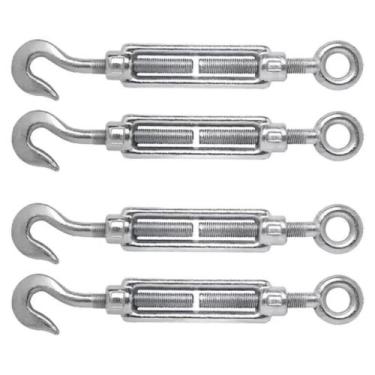 Imagem de Kit 04 Esticador Cabo Aço Olhal Galvanizado Zinc -5/16-8mm - Nord