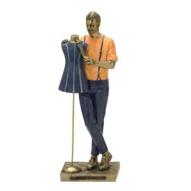 Imagem de Figura Decorativa Estatueta Homem Estilista 26 X 8 X 7 Cm - MABRUK