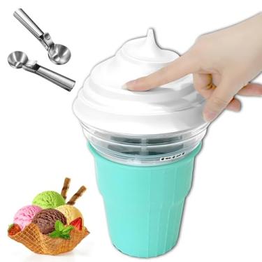 Imagem de Máquina de fazer sorvete, máquina de sorvete multiuso de 450ml, sorvete caseiro, sorvete, congelado, fácil de limpar e armazenar, fabricantes de sorvete portáteis para bricolagem