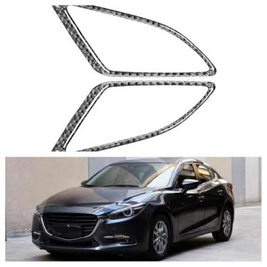 Imagem de IKUESM Compatível com Mazda 3 Axela 2014-2018 Painel de instrumentos Ar condicionado Painel de saída de ar Adesivo de moldura decorativa Acessórios interiores de carro