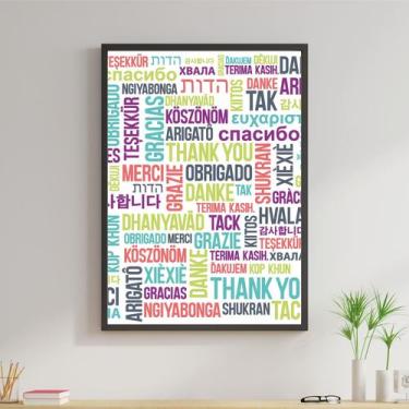 Imagem de Quadro Turismo Decoração Agencia Viagem Obrigado 28x40cm - CAMALEÃO DE