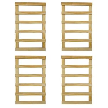 Imagem de Kit 4 Treliças Jardim Vertical Pinus 30x50 cm Natural - Tudo Jardim